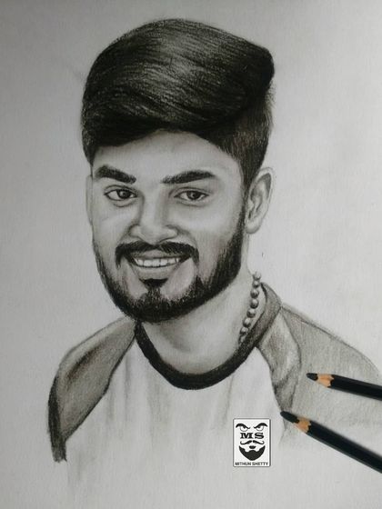 This commissioned charcoal portrait shows how I use shading to create a sense of depth and realism. The smile is always the most important part to get just right.