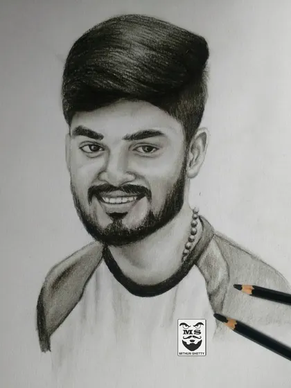 This commissioned charcoal portrait shows how I use shading to create a sense of depth and realism. The smile is always the most important part to get just right.