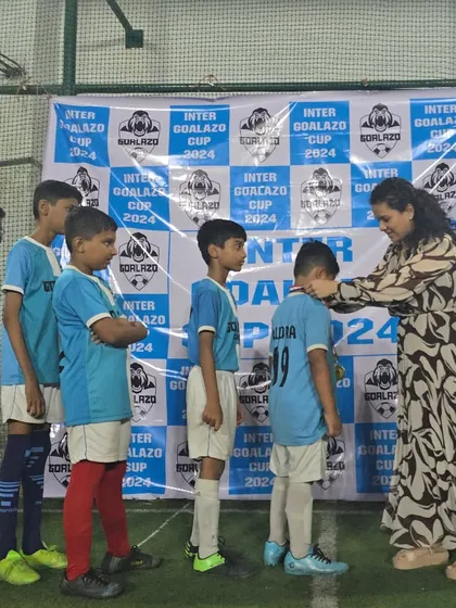 A special moment as our Under-10 players receive their medals at the Inter Goalazo Cup 2024.