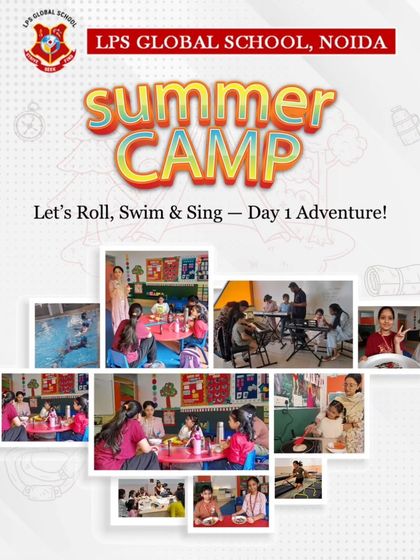 The first day of our summer camp set the tone for an adventure in learning. This collage showcases students diving into a variety of activities, including swimming, music, cooking, and art, all designed to spark curiosity and encourage teamwork from day one.