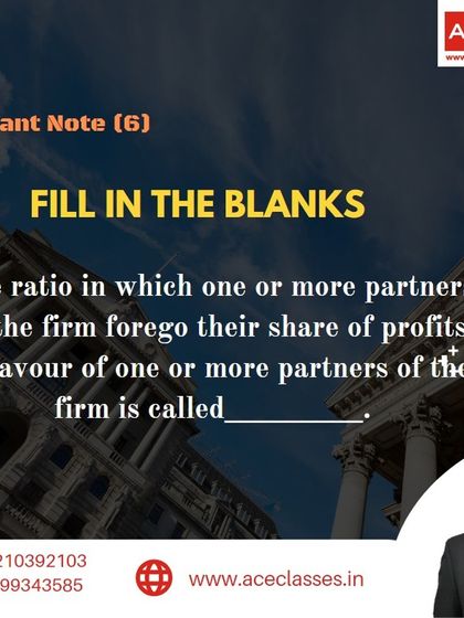 What is the name of the ratio in which partners forego their share of profits in favour of other partners? A key definition in partnership accounting.
