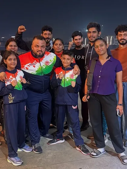 The team seeing off our young warriors, Mishty and Shivam, as they head to Indonesia for the GAMMA World Championship. The whole FCC family is behind them.