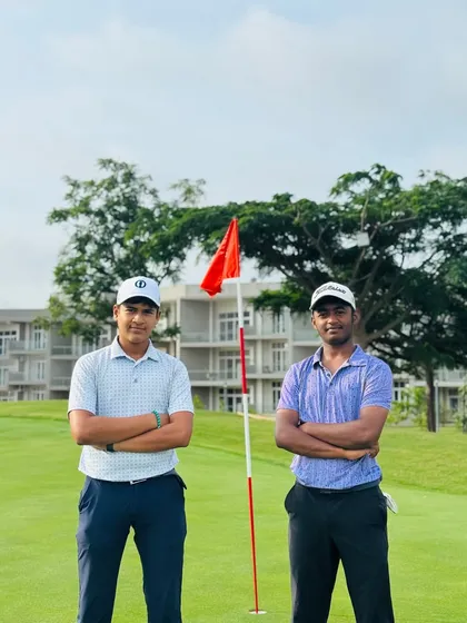 Another pair of competitors from our monthly match play tournament. The focus is on strategic play and learning with every shot.
