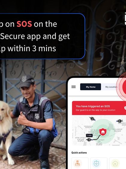 If your pet goes missing, tap the SOS button. Our command center will coordinate with you while the nearest safety agent arrives at your location within 3 minutes to begin the search.