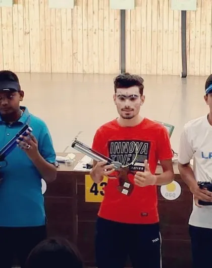 Jonathan and his teammates after the junior final match at KSS Competition Bhopal.