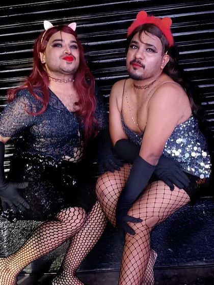 Us in drag, enjoying life and expressing ourselves. We believe in celebrating all forms of identity and having fun while doing it.