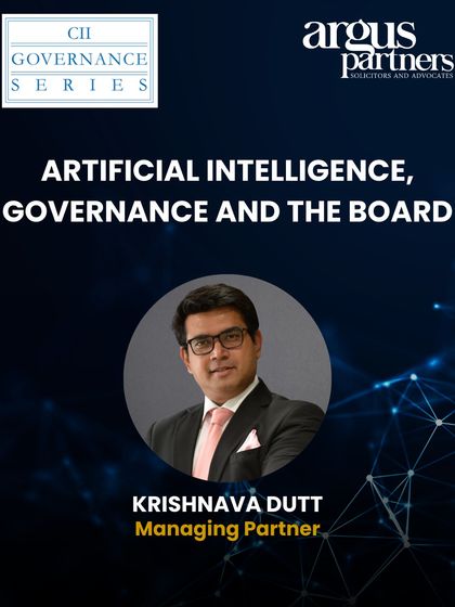 Announcement for my speaking engagement at the CII Governance Series on "Artificial Intelligence, Governance and the Board."