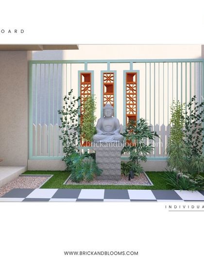 This final design option presents a bold look with a light blue screen featuring contrasting terracotta-colored decorative inserts, showing our ability to work with different color palettes and materials to match your style.