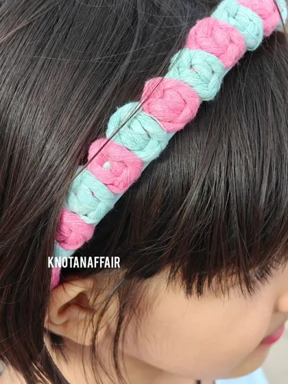 It just makes my day seeing my creations being loved. Here is my macrame rose flower hairband, looking so cute on this little one. It's soft, comfortable, and doesn't pull on the hair, making it perfect for both kids and adults.