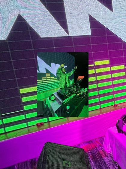 My performance projected onto the main LED screen. This is a great way to add a concert-like feel to any event.