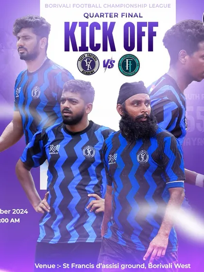 Quarterfinal showdown! A poster for our crucial BFCL quarter-final match against the Fleetfooters.