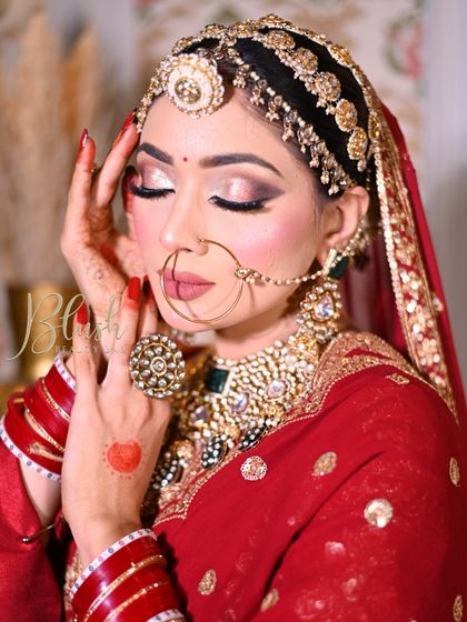 A beautiful pose capturing the intricate details of the eye makeup and jewelry. My students also learn basic photography and posing to build their portfolios.