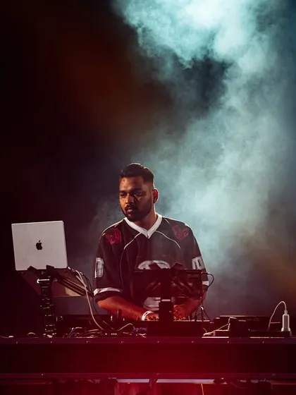 Locked in at Gully Fest 2024. Surrounded by smoke and lights, my focus is always on the music and the crowd's reaction, crafting the perfect hip hop set.