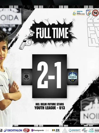 The final score from our U13 team's hard-fought match in the Delhi Youth League. Every game is a learning experience on our path to victory.