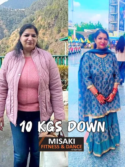 Down by 10 kgs! This before and after picture is a testament to the hard work and positive changes that happen when you commit to your health with us.