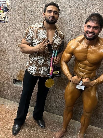 Celebrating the win with my client. His hard work paid off.