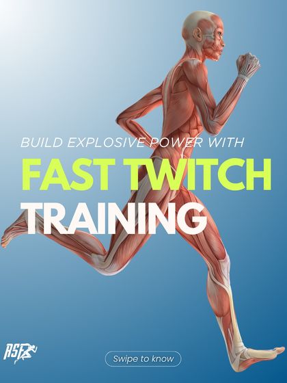 Build Explosive Power with Fast Twitch Training. This graphic is the cover for our series on developing Type II muscle fibers, which are responsible for the sprints, jumps, and lifts that define athletic performance.