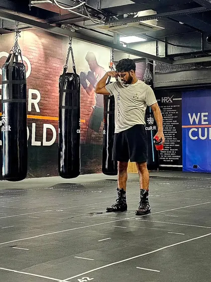 Another shot from the weight cut process. It's a constant battle of discipline, diet, and pushing your body to its limits. The goal is to make weight without sacrificing strength.