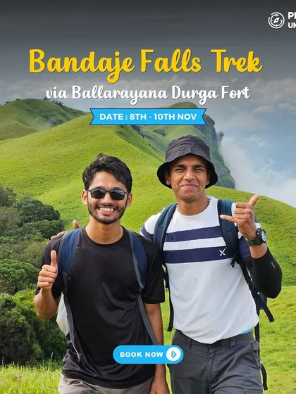 Two friends, all smiles, on the scenic trail to Bandaje Falls. Our treks are about making new friends and great memories.