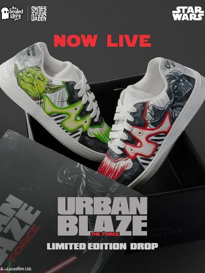 The official launch graphic for the 'Urban Blaze: The Force' limited edition drop. This image was the first thing fans saw when the sneakers went live and sold out in seconds.