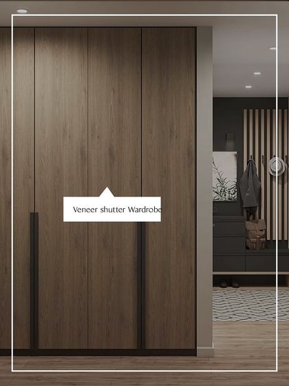 A look at various wardrobe shutter finishes I offer. From the warmth of veneer and the sleekness of acrylic laminate to the texture of PU finish, each option is designed to transform your storage into a statement piece.