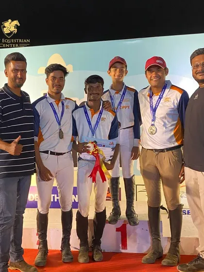 Our team celebrating multiple wins at the NASR Polo Summer Equestrian Championship. This event showcased the depth of talent across our riders.