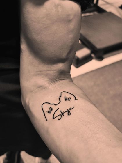 This tattoo is for Skye, my power and my heart. He's more than a pet; he's a part of my strength journey.