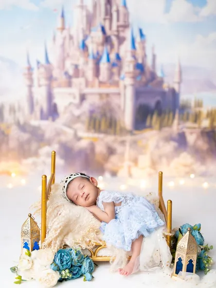 Every baby is a prince or princess. This fairytale castle theme is one of my favorites for creating a truly magical and dreamy portrait. I use custom backdrops and delicate props to build a fantasy world for your little one.