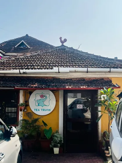 The entrance to the Tea Trunk cafe in Fontainhas, another lovely spot to sit and sketch.