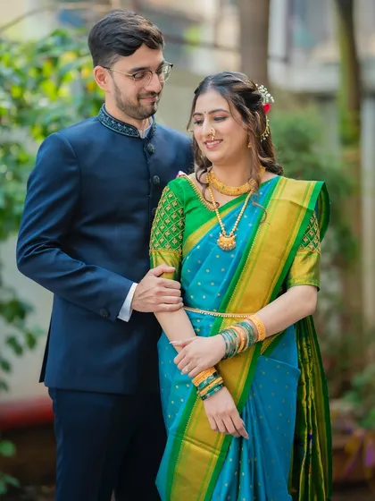 A lovely candid portrait of the couple. The groom's admiration for his bride is clearly visible in this sweet, unposed moment.