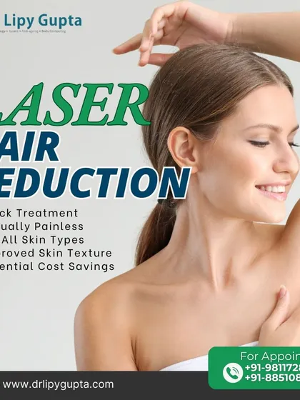 This is an overview of the benefits you can expect from my laser hair reduction treatments. It is a quick and virtually painless procedure suitable for all skin types, which not only improves skin texture but also offers potential cost savings over a lifetime of waxing or shaving.
