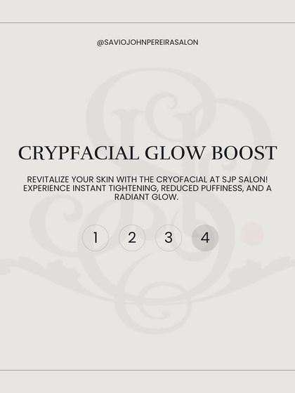 Tip 4: Get a Cryofacial Glow Boost. For an instant lift, our signature cryofacial tightens skin, reduces puffiness, and gives you a radiant glow that you can't get at home.