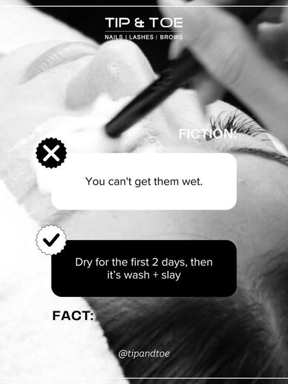 Fiction: You can't get them wet. Fact: You should keep them dry for the first 48 hours to let the adhesive cure, but after that, it's wash and slay!