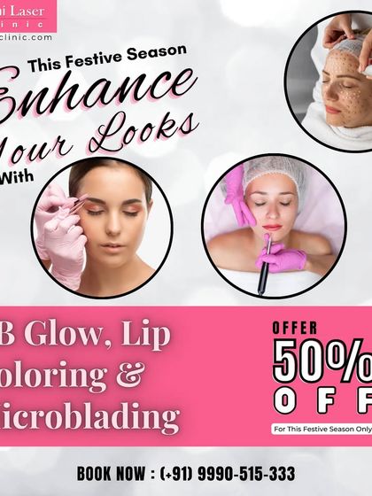 During the festive season, we offer significant discounts on our semi-permanent makeup services. This includes BB Glow, Lip Coloring, and Microblading, all performed by our certified cosmetologists for a safe and beautiful result.