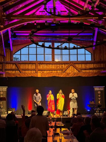 The audience interaction part of our show in Germany. It's wonderful to see people from different cultures engaging so enthusiastically with our music.