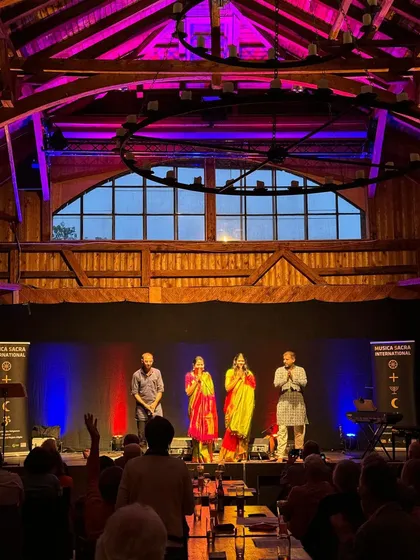 The audience interaction part of our show in Germany. It's wonderful to see people from different cultures engaging so enthusiastically with our music.