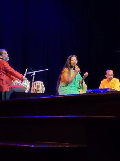 A still from my performance for the children at the Srishti Special Academy. We became friends before the concert even began, and their passionate singing was a gift.