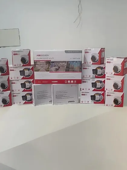 I use reliable equipment that I have tested over many years. This is a complete set of Hikvision IP cameras and an NVR ready for installation at a client's site in Bangalore.