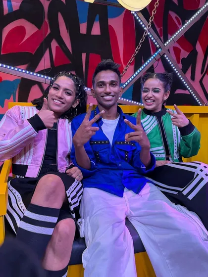 More backstage memories with my teammates. The energy and camaraderie were a huge part of the Hip Hop India experience.