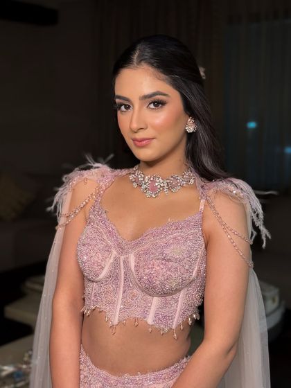 A beautiful portrait of my client. Her makeup is effortless and glowing, proving that you can achieve a glamorous look that still feels natural and fresh.