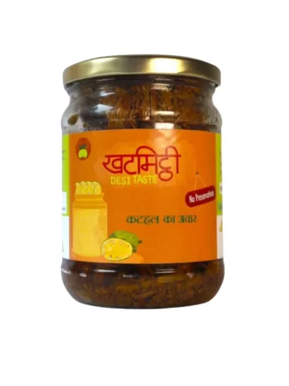 This is my delicious Kathal Pickle. Made with tender jackfruit and traditional spices, it's a tangy twist that you must try.