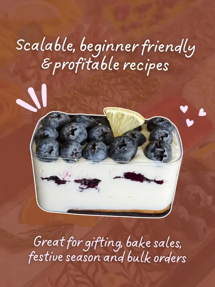 The recipes I teach are scalable, beginner-friendly, and profitable, making them great for gifting, bake sales, or starting your own dessert business.