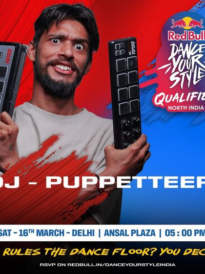 The flyer for the Red Bull Dance Your Style North India Qualifiers. The question is simple: Who rules the dance floor? The crowd decides.