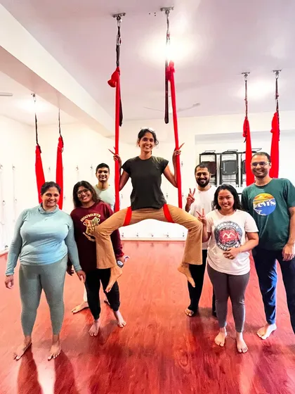 Nothing beats the energy of a full class! Here I am with my amazing students, celebrating movement and having a great time. We support each other, laugh a lot, and leave feeling stronger and happier.