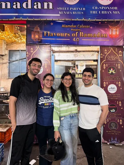 Another group of happy friends. It is always fun to see friends catching up over a good meal.
