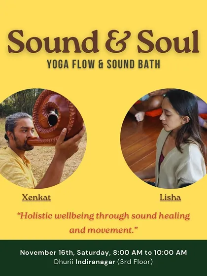 I believe in the healing power of sound and movement working in harmony. This poster represents our "Sound & Soul" offering, a journey that combines a gentle yoga flow with a therapeutic sound bath. It’s an invitation to tune into tranquility and find deep rest for your body and soul.