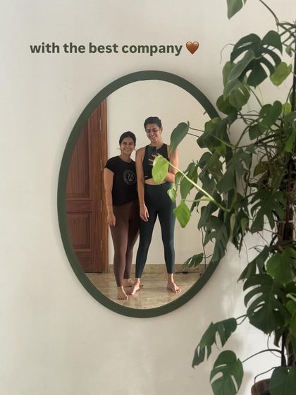 A quick post-practice mirror selfie with a friend. The best part of The Shala is the company we keep and the connections we build.