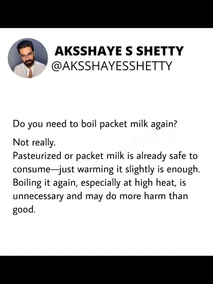 Pasteurised milk is already safe to drink. Overheating it can destroy heat-sensitive vitamins and lower its protein quality. Gently warming it is enough to preserve its maximum nutritional value.