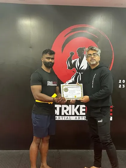 Another student is awarded his yellow belt, showing the growth and development across our member base.