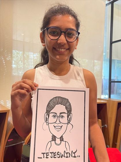 A happy guest from our live event in Andheri. Our goal is to create a fun and memorable experience for everyone.